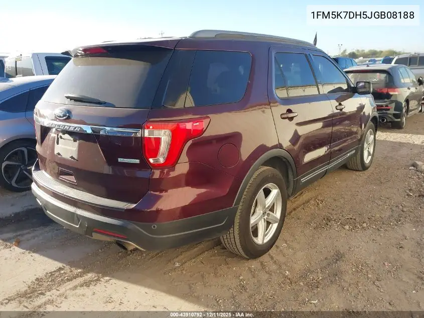 1FM5K7DH5JGB08188 2018 Ford Explorer Xlt