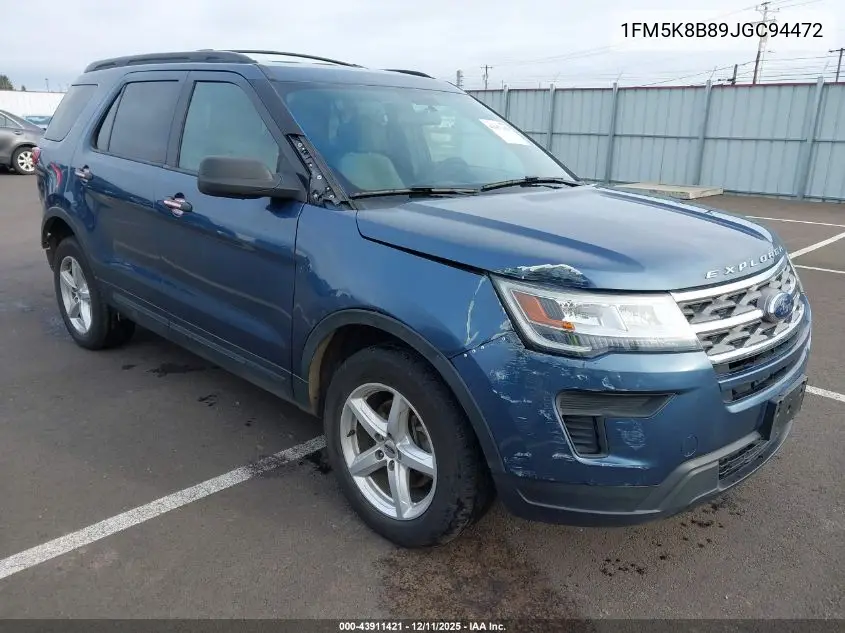 1FM5K8B89JGC94472 2018 Ford Explorer