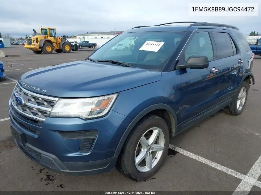 1FM5K8B89JGC94472 2018 Ford Explorer