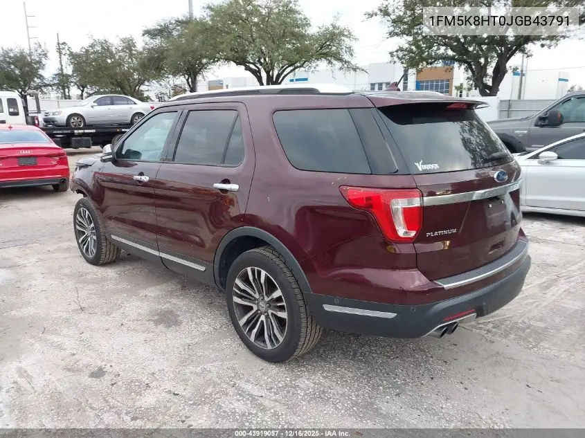 1FM5K8HT0JGB43791 2018 Ford Explorer Platinum