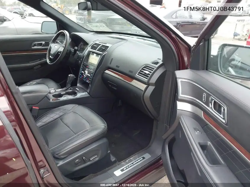 1FM5K8HT0JGB43791 2018 Ford Explorer Platinum