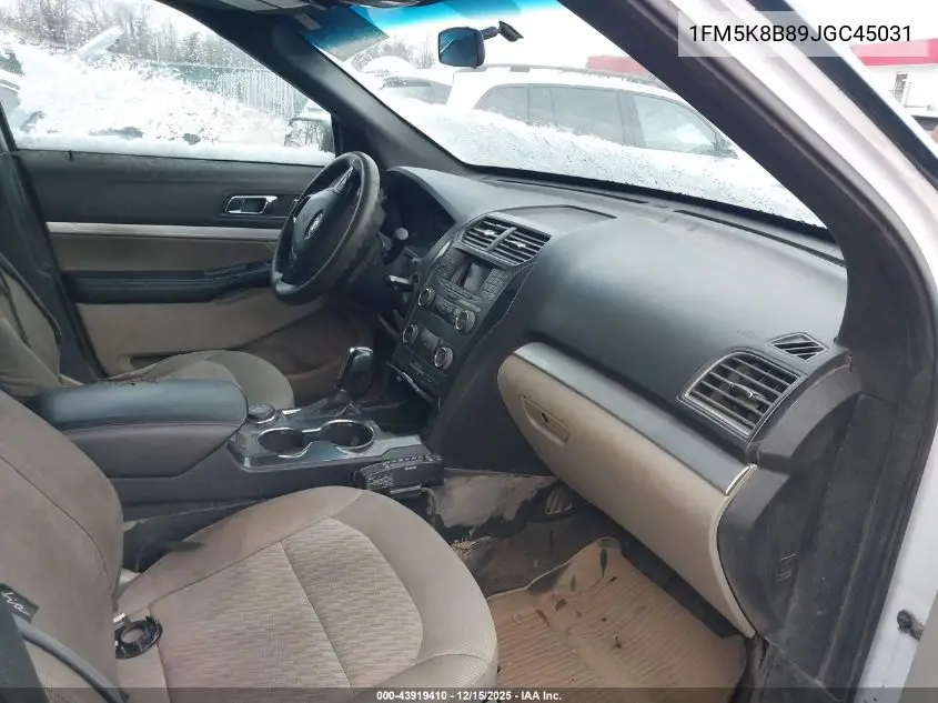 1FM5K8B89JGC45031 2018 Ford Explorer