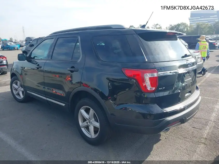 1FM5K7D8XJGA42673 2018 Ford Explorer Xlt