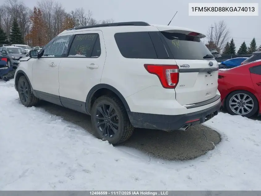 1FM5K8D88KGA74013 2019 Ford Explorer Xlt