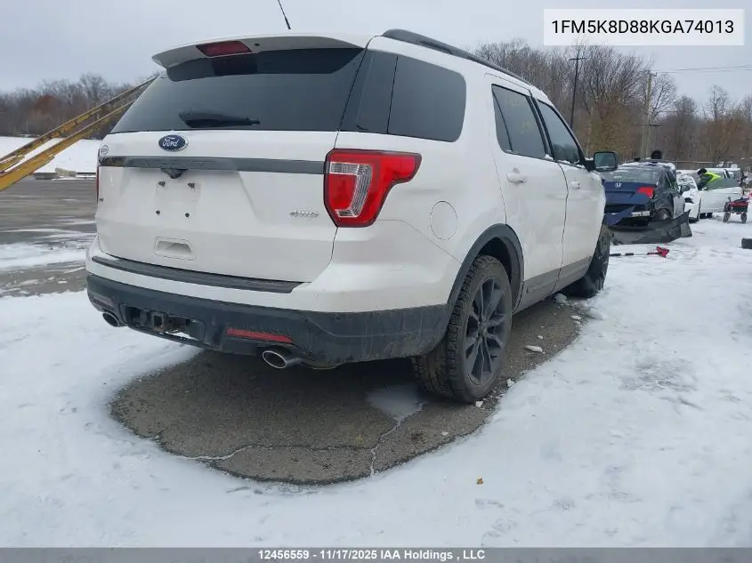 1FM5K8D88KGA74013 2019 Ford Explorer Xlt