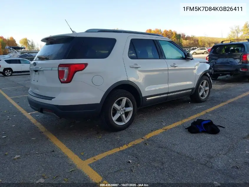 1FM5K7D84KGB26411 2019 Ford Explorer Xlt