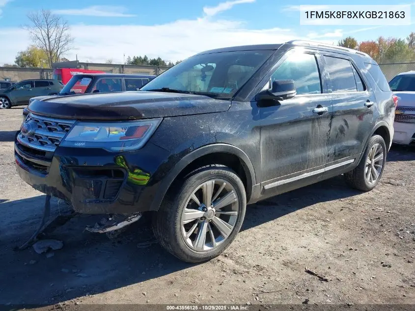 1FM5K8F8XKGB21863 2019 Ford Explorer Limited