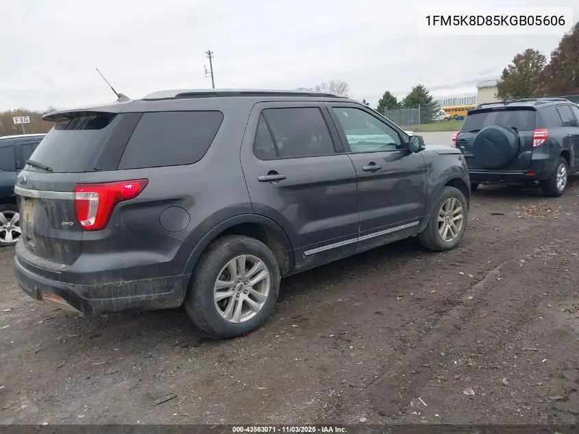 1FM5K8D85KGB05606 2019 Ford Explorer Xlt