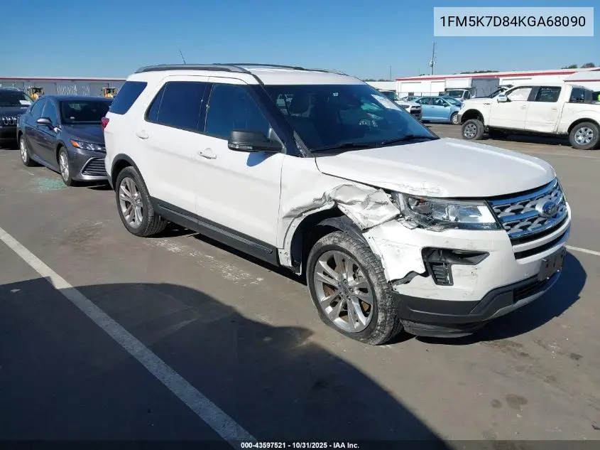 1FM5K7D84KGA68090 2019 Ford Explorer Xlt