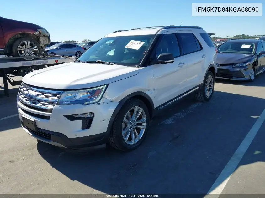 1FM5K7D84KGA68090 2019 Ford Explorer Xlt