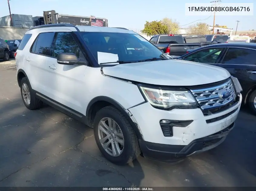 1FM5K8D88KGB46716 2019 Ford Explorer Xlt