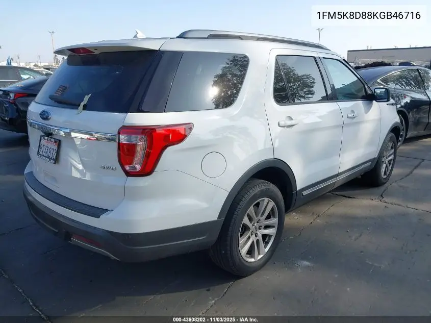1FM5K8D88KGB46716 2019 Ford Explorer Xlt
