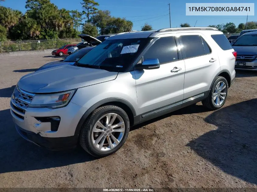 1FM5K7D80KGA84741 2019 Ford Explorer Xlt