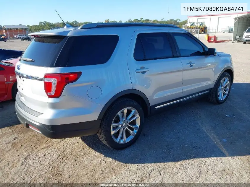 1FM5K7D80KGA84741 2019 Ford Explorer Xlt
