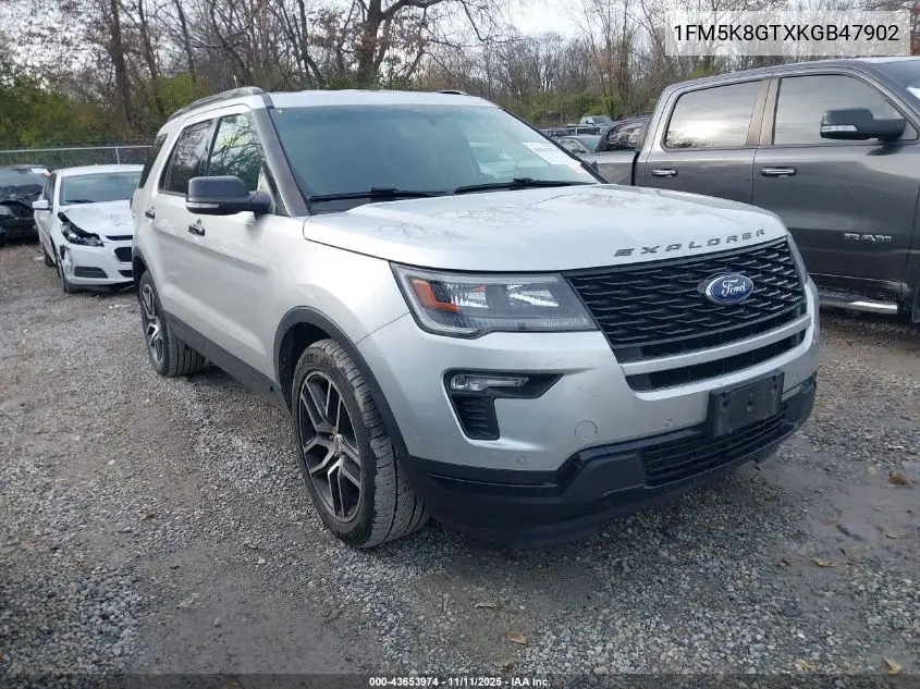 1FM5K8GTXKGB47902 2019 Ford Explorer Sport