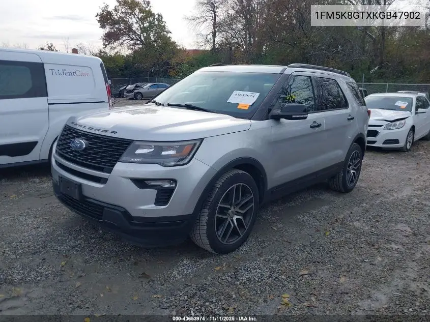 1FM5K8GTXKGB47902 2019 Ford Explorer Sport