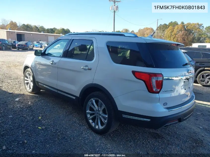 1FM5K7FH0KGB01843 2019 Ford Explorer Limited