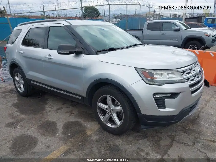 1FM5K7D86KGA46799 2019 Ford Explorer Xlt