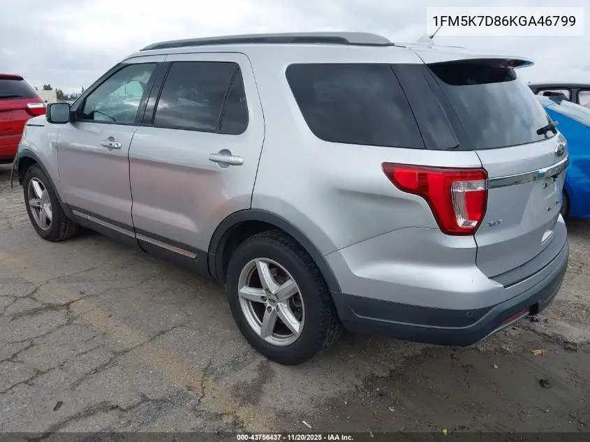 1FM5K7D86KGA46799 2019 Ford Explorer Xlt
