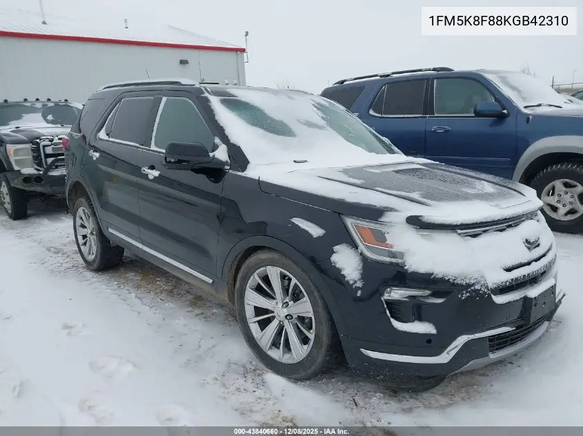 1FM5K8F88KGB42310 2019 Ford Explorer Limited
