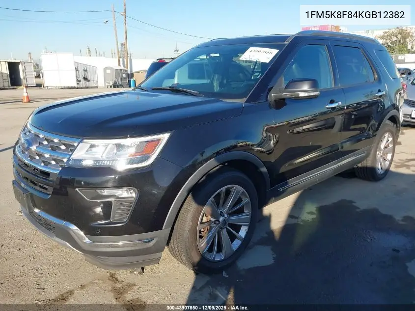 1FM5K8F84KGB12382 2019 Ford Explorer Limited