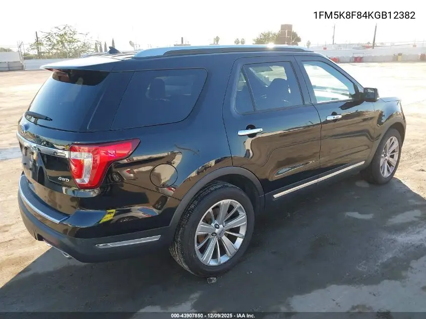 1FM5K8F84KGB12382 2019 Ford Explorer Limited