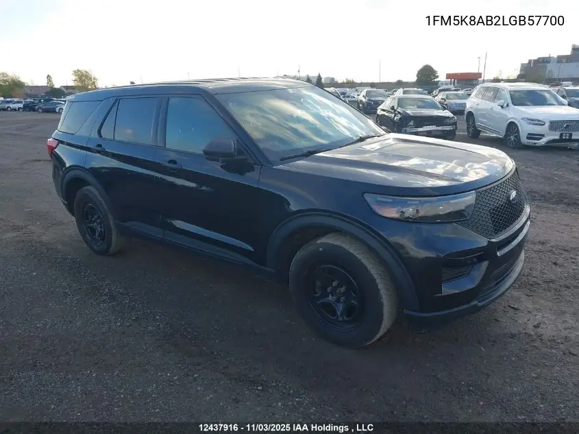 1FM5K8AB2LGB57700 2020 Ford Explorer Police Interceptor