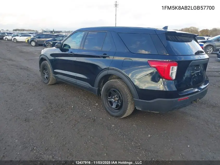 1FM5K8AB2LGB57700 2020 Ford Explorer Police Interceptor