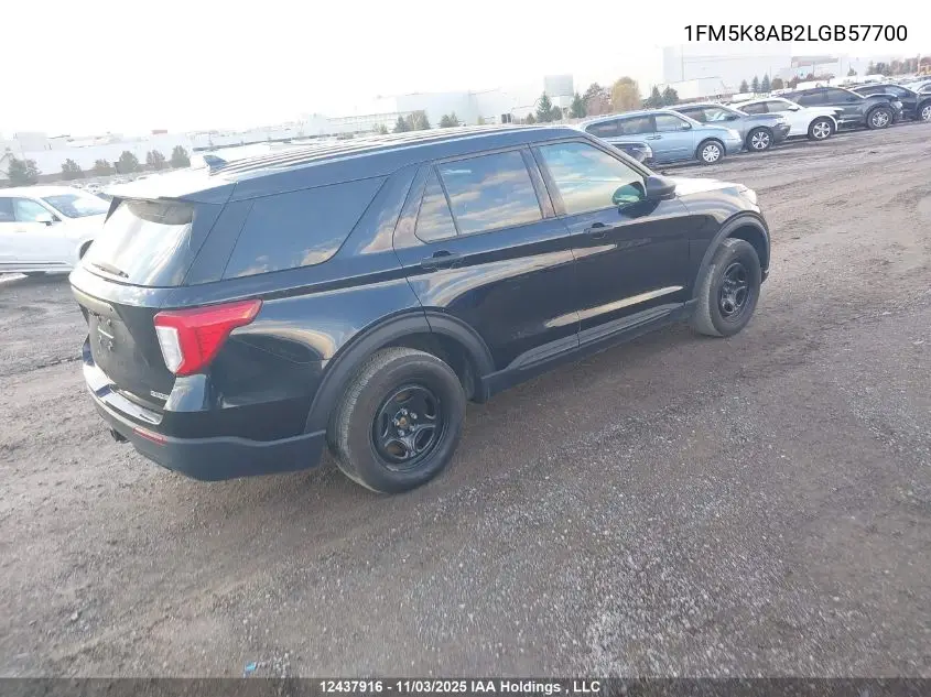 1FM5K8AB2LGB57700 2020 Ford Explorer Police Interceptor