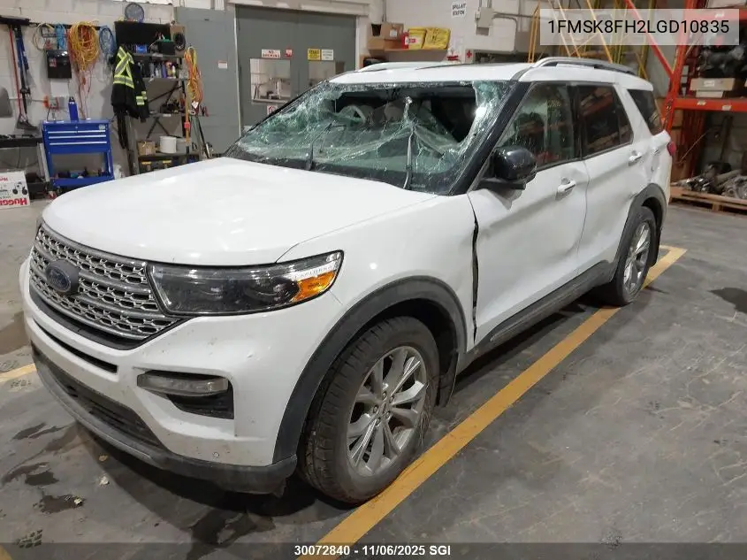 1FMSK8FH2LGD10835 2020 Ford Explorer Limited