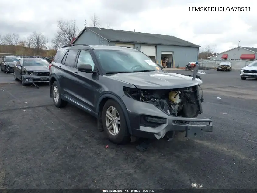 1FMSK8DH0LGA78531 2020 Ford Explorer Xlt