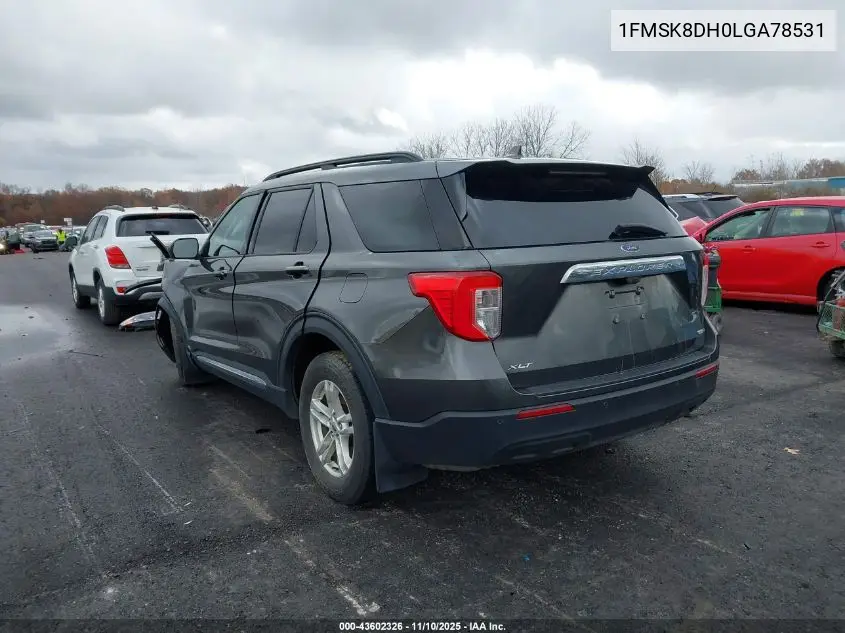 1FMSK8DH0LGA78531 2020 Ford Explorer Xlt