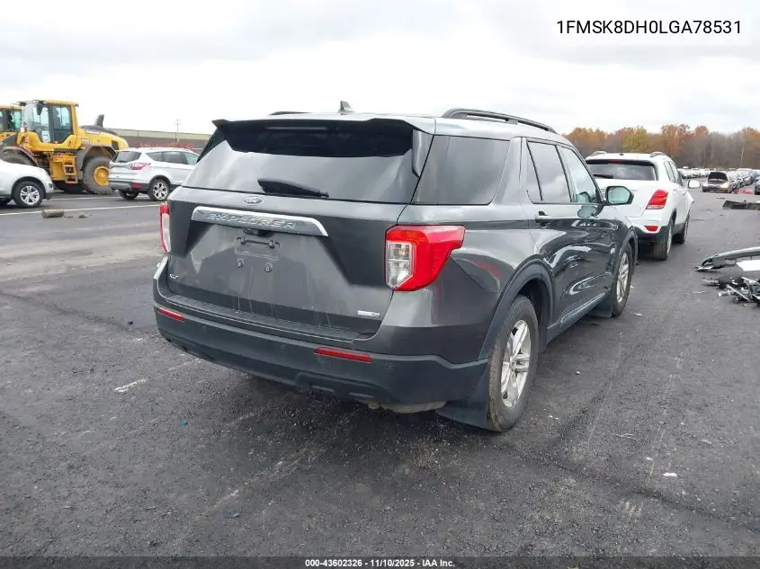 1FMSK8DH0LGA78531 2020 Ford Explorer Xlt