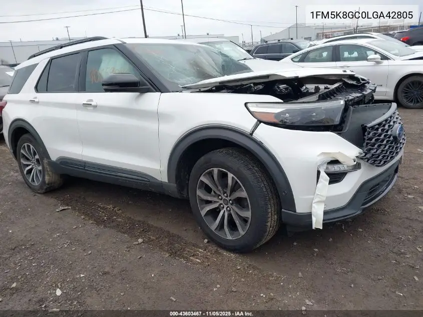1FM5K8GC0LGA42805 2020 Ford Explorer St
