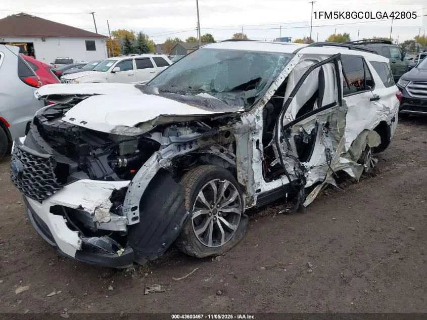 1FM5K8GC0LGA42805 2020 Ford Explorer St