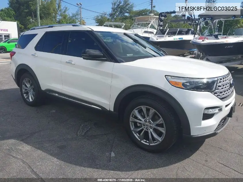1FMSK8FH2LGC03025 2020 Ford Explorer Limited