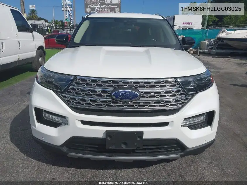 1FMSK8FH2LGC03025 2020 Ford Explorer Limited