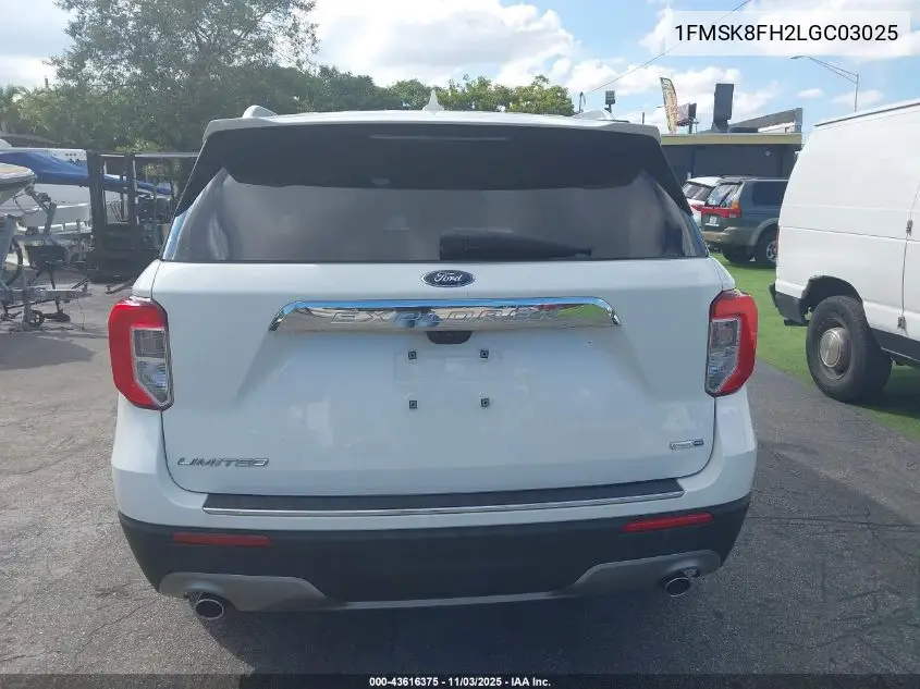 1FMSK8FH2LGC03025 2020 Ford Explorer Limited
