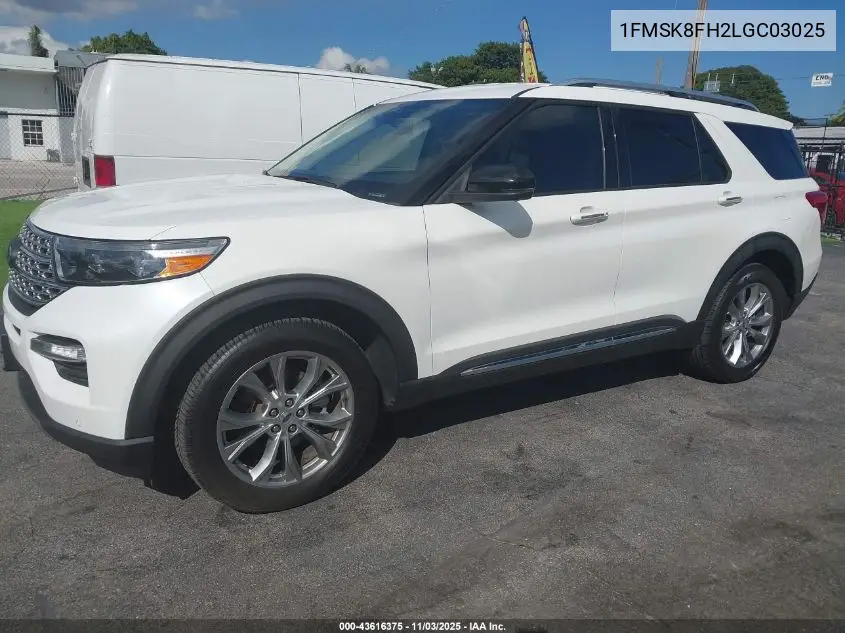 1FMSK8FH2LGC03025 2020 Ford Explorer Limited