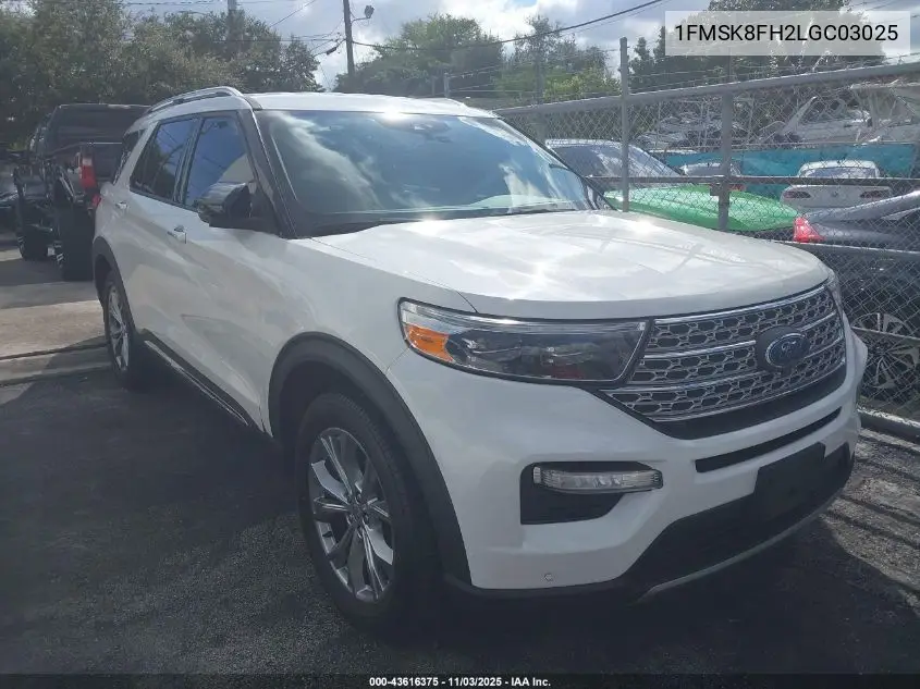 1FMSK8FH2LGC03025 2020 Ford Explorer Limited