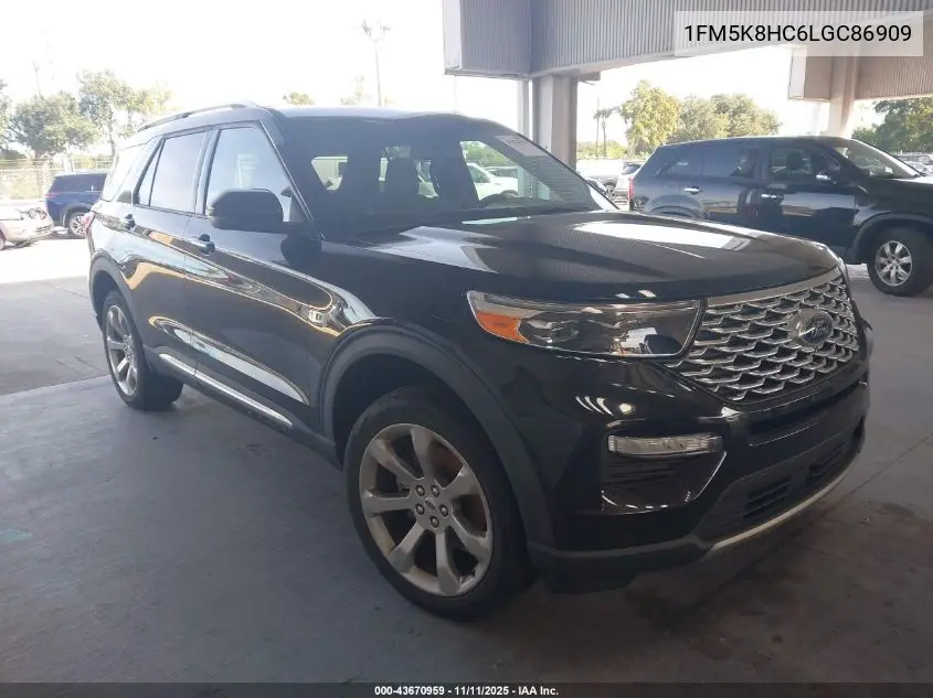 1FM5K8HC6LGC86909 2020 Ford Explorer Platinum