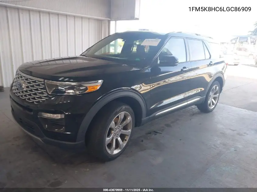 1FM5K8HC6LGC86909 2020 Ford Explorer Platinum