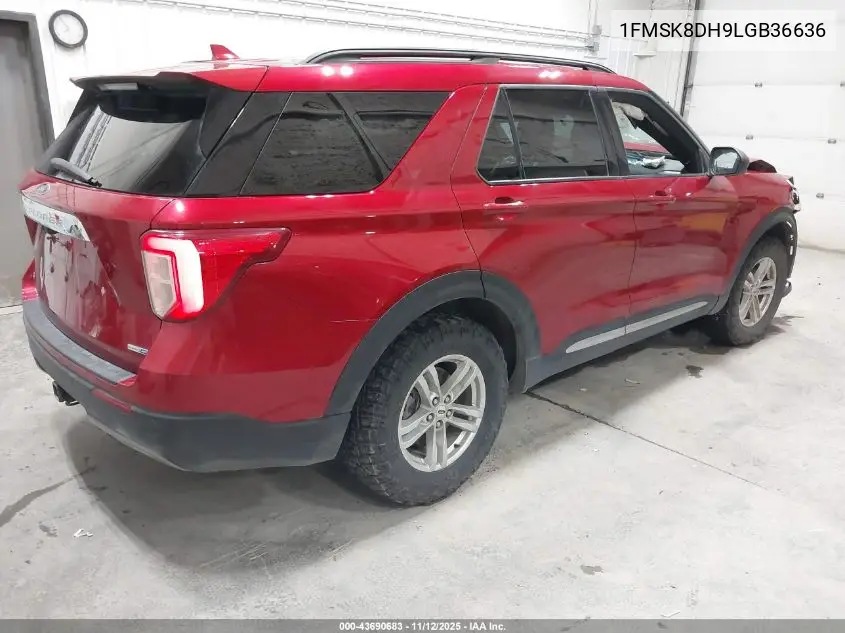 1FMSK8DH9LGB36636 2020 Ford Explorer Xlt