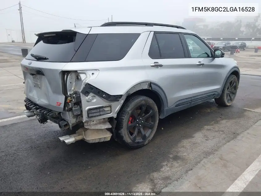 1FM5K8GC2LGA16528 2020 Ford Explorer St