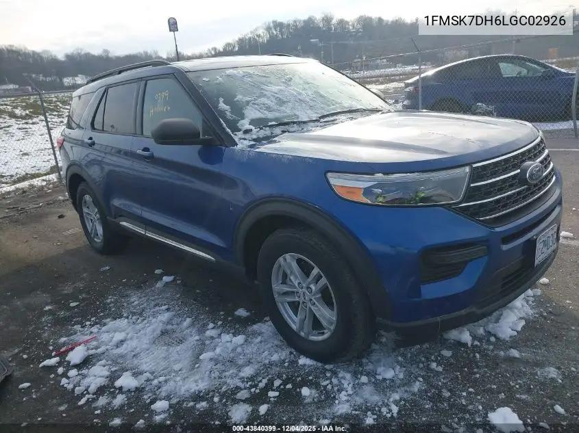 1FMSK7DH6LGC02926 2020 Ford Explorer Xlt