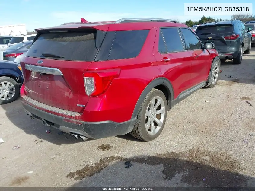 1FM5K8HC7LGB35318 2020 Ford Explorer Platinum