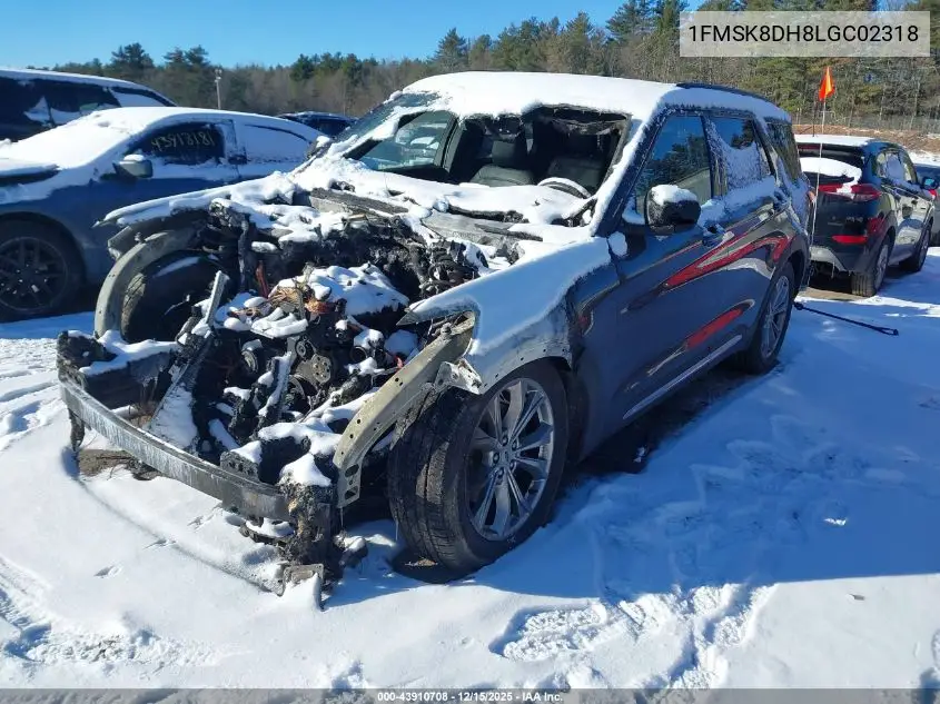 1FMSK8DH8LGC02318 2020 Ford Explorer Xlt