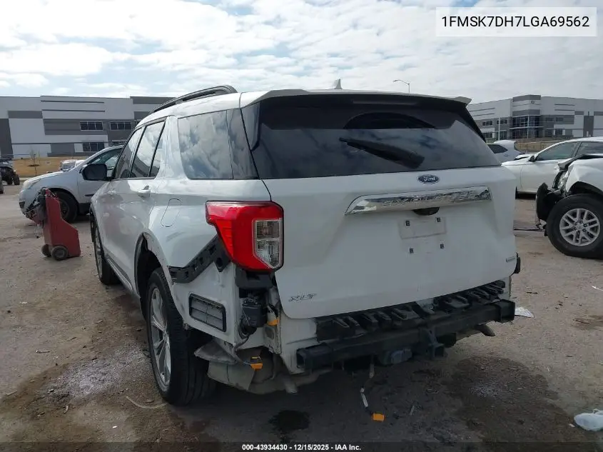 1FMSK7DH7LGA69562 2020 Ford Explorer Xlt