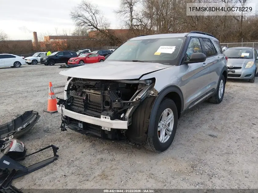 1FMSK8DH4LGC78229 2020 Ford Explorer Xlt