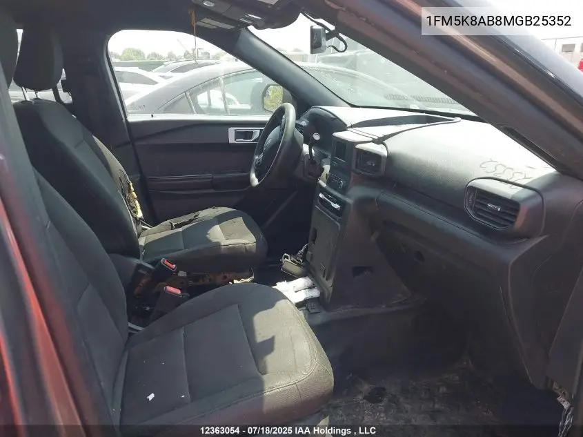 1FM5K8AB8MGB25352 2021 Ford Explorer Police Interceptor